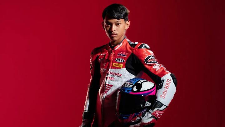 Veda Ega Pratama meraih podium ketiga di Moto3 GP Brasil 2026